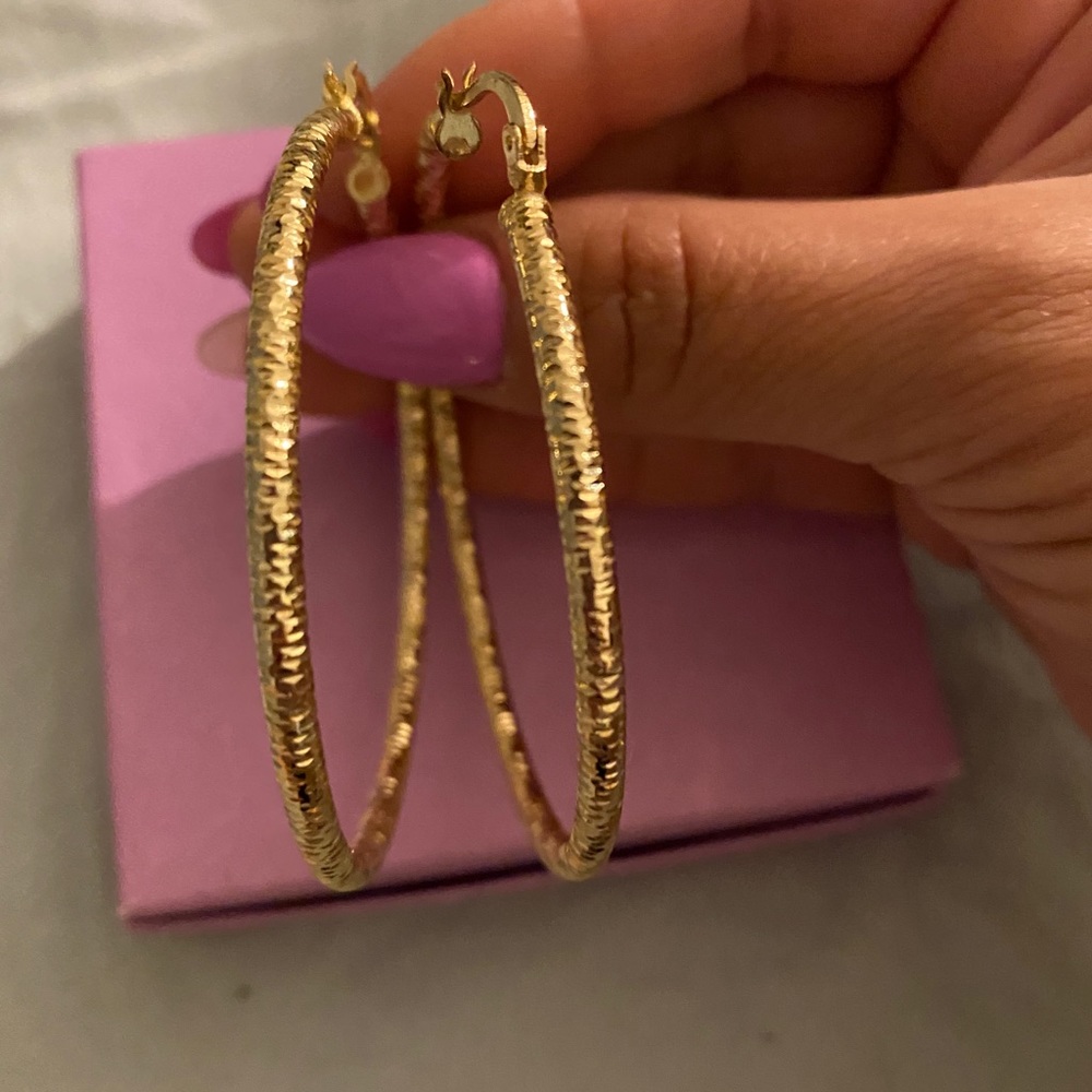 gold plated hoop earrings